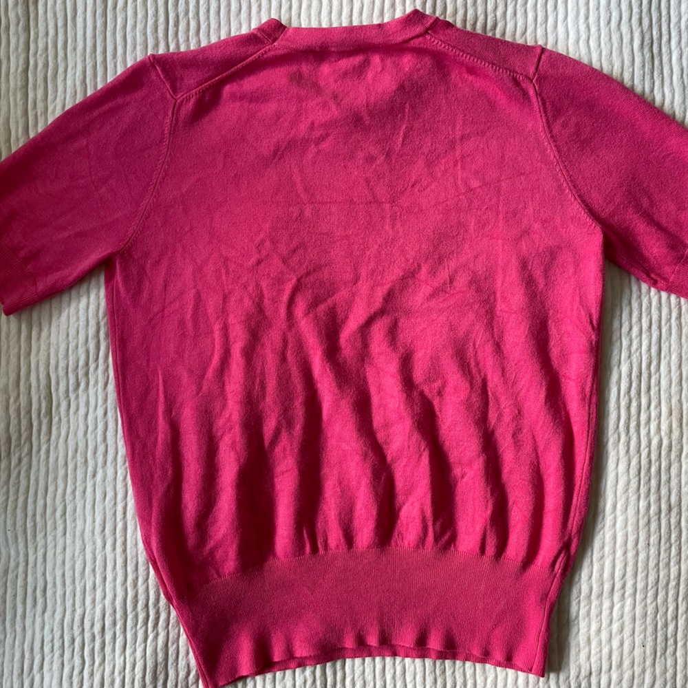 NWOT Zara Basic Knit Short Sleeve Sweater - Picture 4 of 4